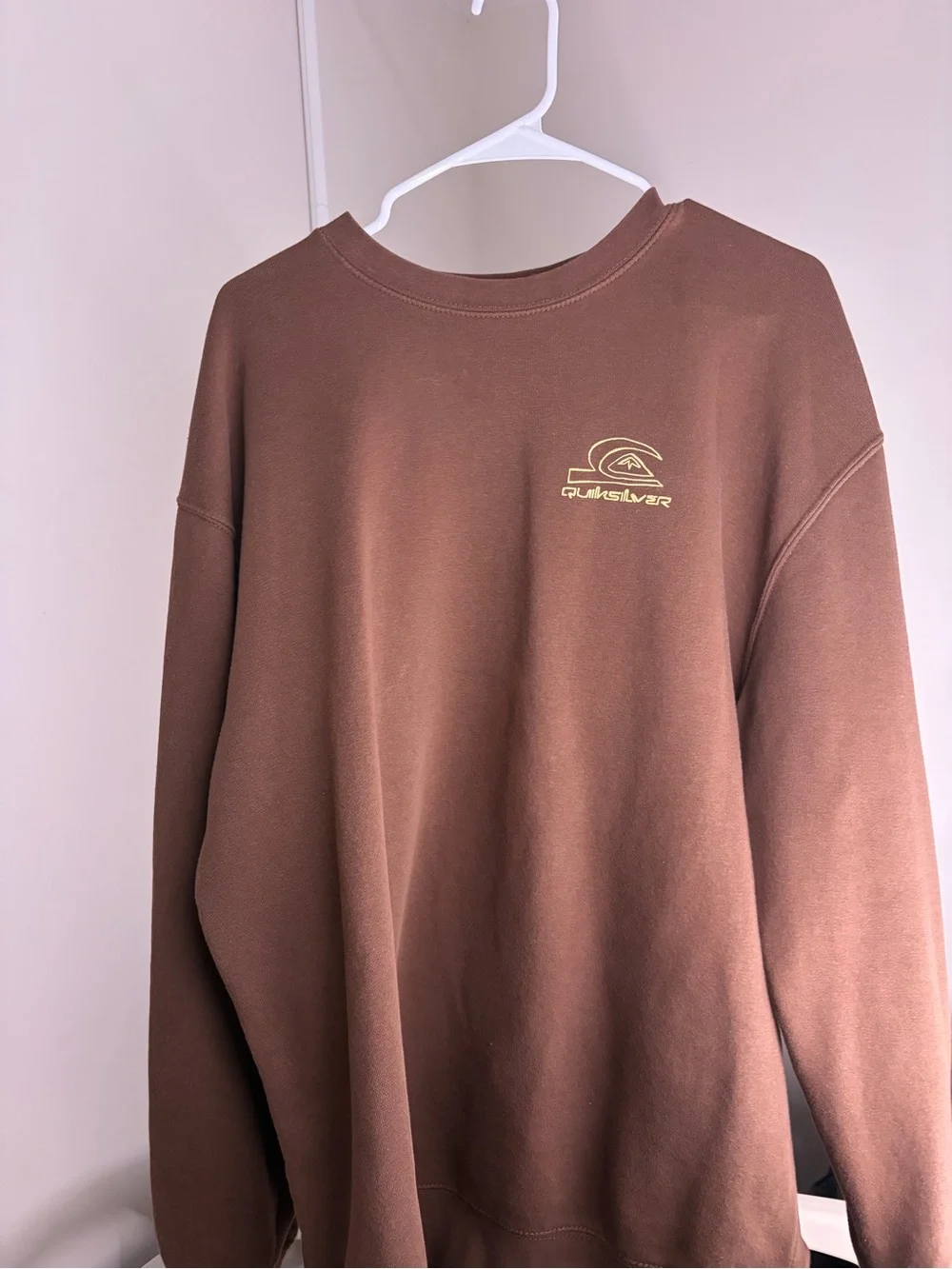 Quiksilver Men's Brown Crewneck Sweatshirt